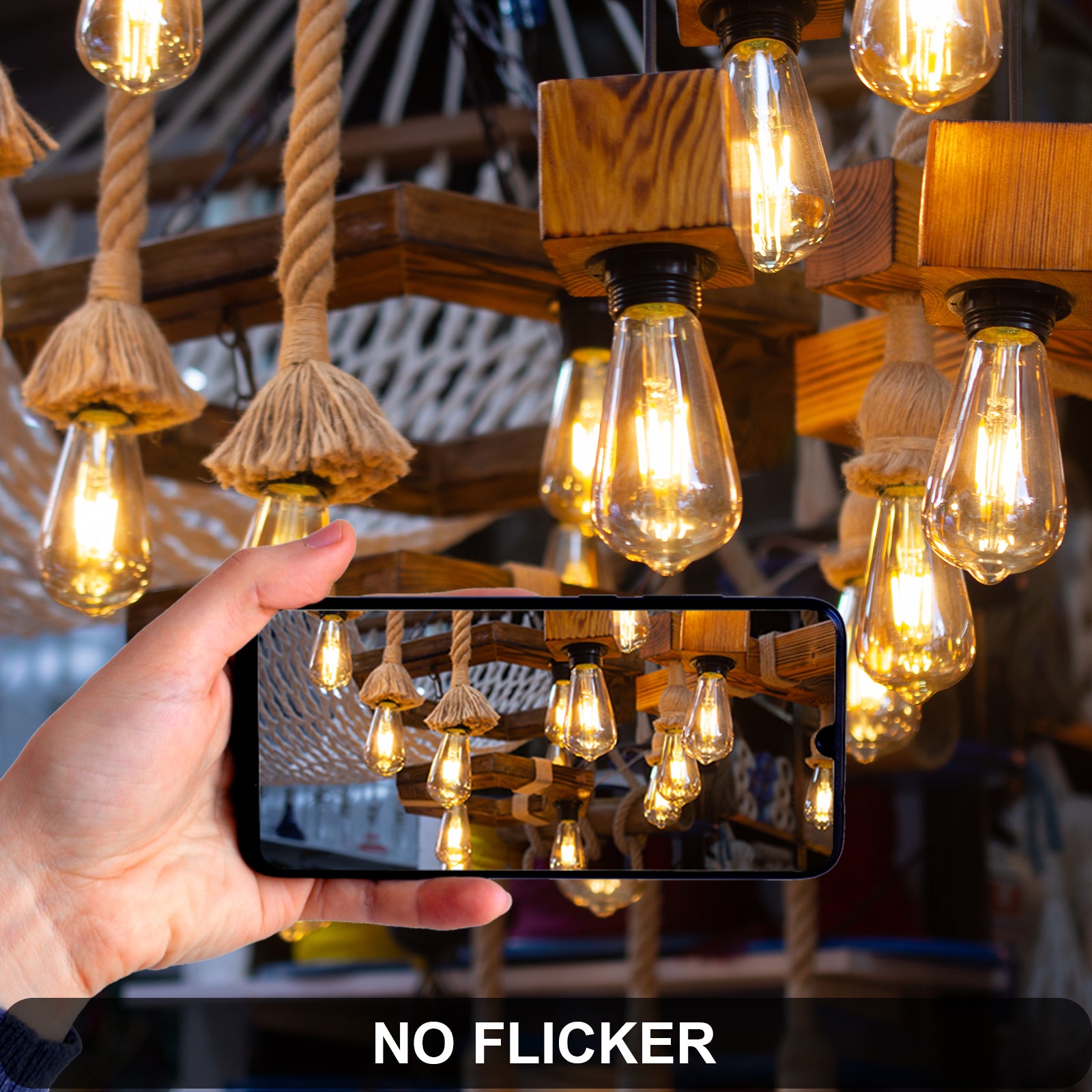 LED Filament ST64 4.5W=35W Extra Warm White Amber 2200K ES E27 Edison Screw Cap Bulbs