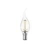 LED Filament Bent Tip Candle 2.5W=25W Warm White 2700K SBC B15 Small Bayonet Cap Bulbs2
