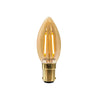 LED Filament Candle 2.5W=20W Extra Warm White Amber 2200K SBC B15 Small Bayonet Cap Bulbs2