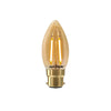 LED Filament Candle 2.5W=20W Extra Warm White Amber 2200K BC B22 Bayonet Cap Bulbs2