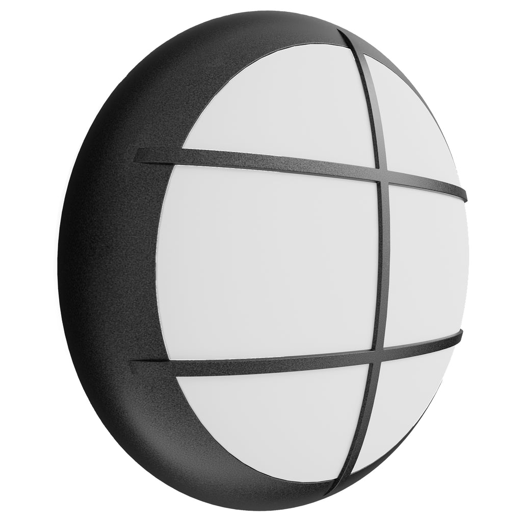 3CCT and 3 Wattage Selectable Bulkhead, IP65, Grill Black Bezel, B3 SERIES