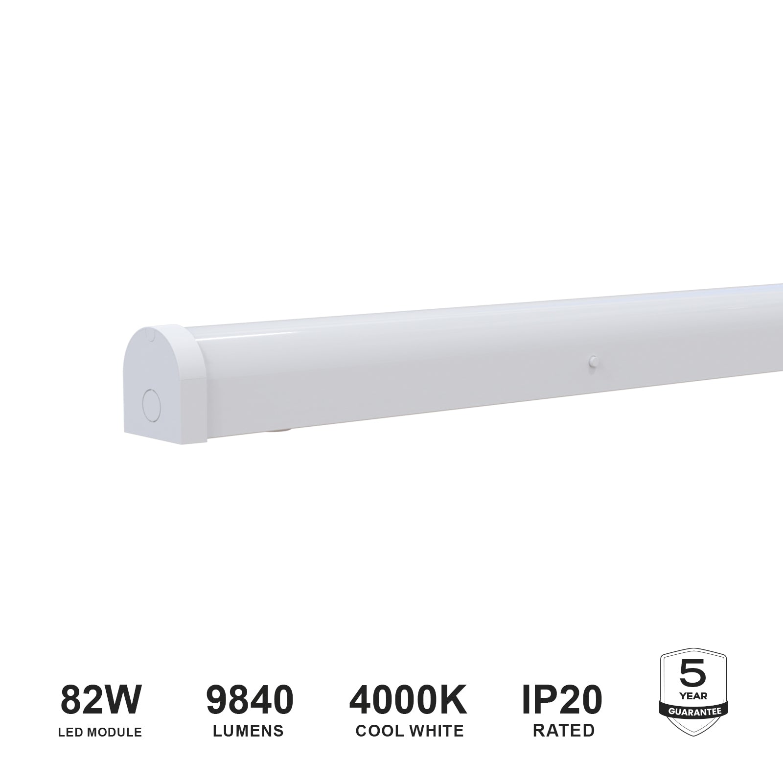 82W LED Batten Light, 6ft Ceiling Fitting Tube Light, 9840 Lumen, IP20, Cool White 4000K, 120 Degree Indoor Ceiling Fluorescent Replacement