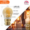 LED Filament Dimmable Golf 4.5W=40W Extra Warm White Bayonet Cap BC B22 Bulbs2