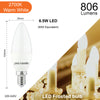 LED Candle 6.5W=60W Warm White Small Edison Screw SES E14 Bulbs3