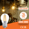 LED Filament Dimmable Golf 4.5W=40W Warm White Edison Screw ES E27 Bulbs4