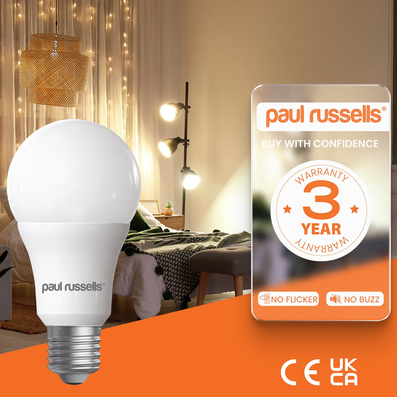 LED GLS 13W=100W Warm White ES E27 Edison Screw Bulbs