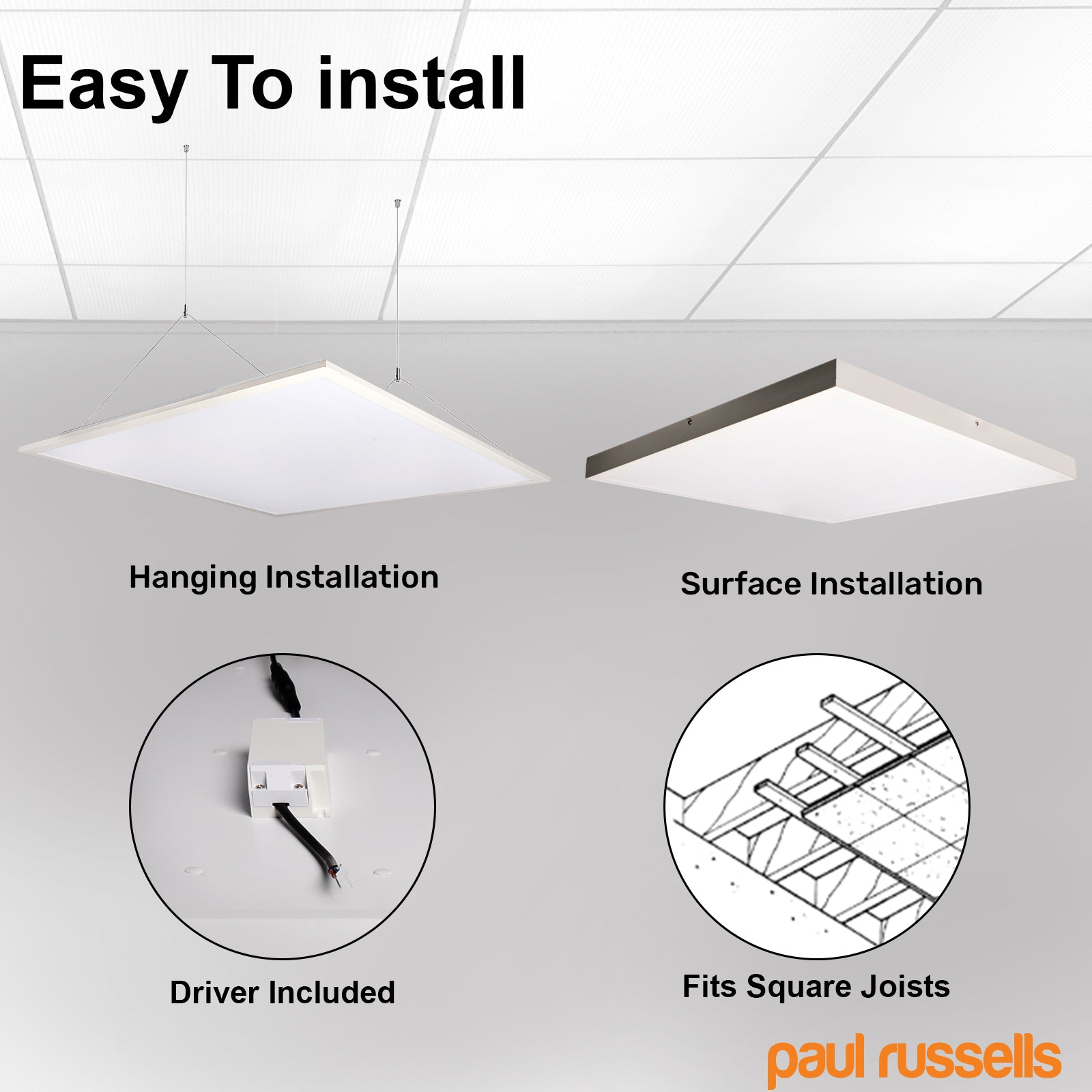 LED Square Panel 36W IP20 Day Light 6500K Ultra Slim Ceiling Light