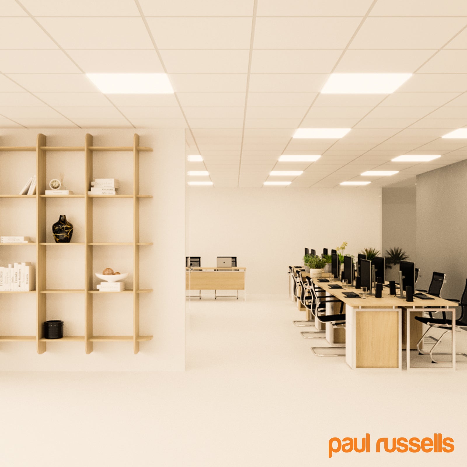 LED Square Panel 36W IP20 Cool White 4000K Ultra Slim Ceiling Light