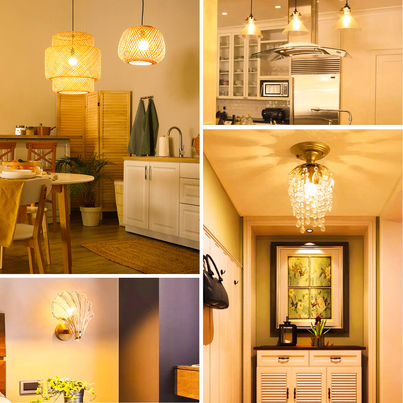 LED Filament Dimmable Golf 4.5W=40W Warm White Edison Screw ES E27 Bulbs