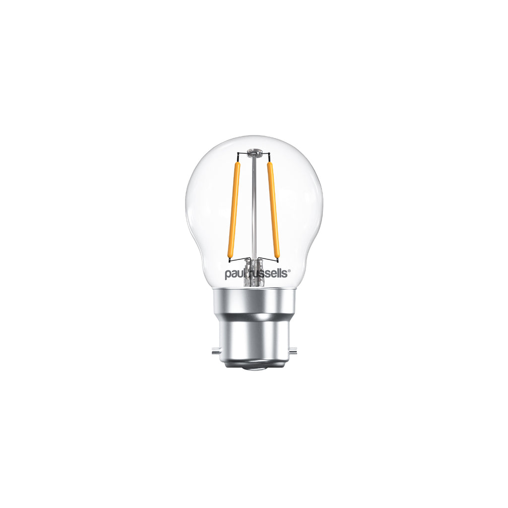 LED Filament GOLF 2.5W=25W Warm White BC B22 Bayonet Cap Bulbs