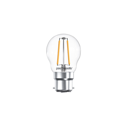 LED Filament GOLF 2.5W=25W Warm White BC B22 Bayonet Cap Bulbs