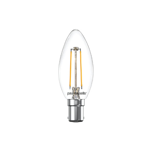 LED Filament Candle 2.5W=25W Warm White 2700K SBC B15 Small Bayonet Cap Bulbs