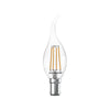 LED Filament Bent Tip Candle 4.5W=40W Warm White SBC B15 Bayonet Cap Bulbs1