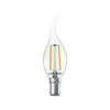 LED Filament Bent Tip Candle 2.5W=25W Warm White 2700K SBC B15 Small Bayonet Cap Bulbs1