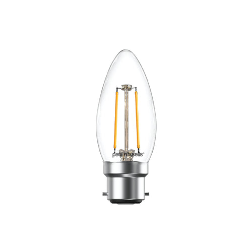 LED Filament Candle 2.5W=25W Warm White 2700K BC B22 Bayonet Cap Bulbs