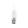 LED Filament Bent Tip Candle 2.5W=25W Warm White 2700K BC B22 Bayonet Cap Bulbs1