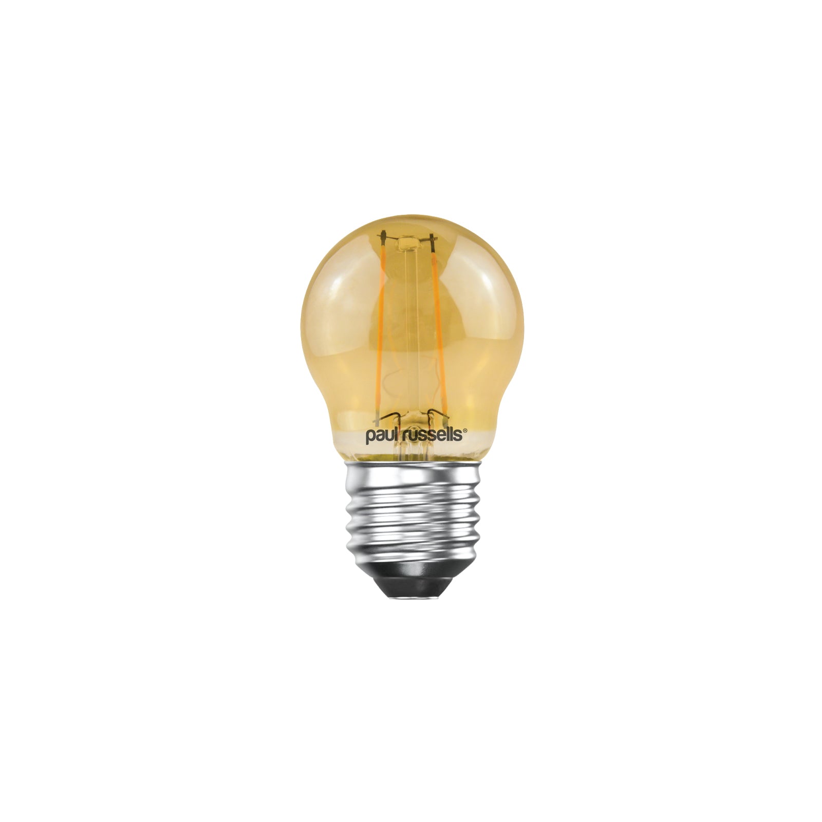 LED Filament Golf Ball 2.5W=20W Extra Warm White Amber 2200K ES E27 Edison Screw Cap Bulbs