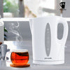 Paul Russells White Plastic Kettle - 1.7L Capacity, Perfect for 7 Cups, Family Size, Clear Water Window, LED Indicator, 2200w Quite boil, Sleek and Simple, Boil Dry Protection, Cord-free Serving.3