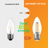 LED Filament Candle 4.5W=40W Warm White ES E27 Edison Screw Cap Bulbs4