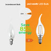 LED Filament Bent Tip Candle 2.5W=25W Warm White 2700K SES E14 Small Edison Screw Bulbs4