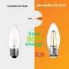 LED Filament Candle 2.5W=25W Warm White ES E27 Edison Screw Cap Bulbs3