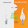 LED Filament Bent Tip Candle 2.5W=25W Warm White 2700K SBC B15 Small Bayonet Cap Bulbs4