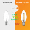 LED Filament Candle 4.5W=40W Warm White 2700K SBC B15 Small Bayonet Cap Bulb3