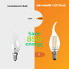 LED Filament Bent Tip Candle 4.5W=40W Warm White 2700K SES E14 Small Edison Screw Bulbs4