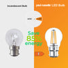 LED Filament GOLF 4.5W=40W Warm White 2700K BC B22 Bayonet Cap Bulbs4