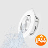 Paul Russells 4.8W LED Non Fire Rated Downlight Tiltable, Warm White 3000K, IP44, Bezel White4
