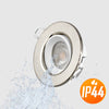 Paul Russells 4.8W LED Non Fire Rated Downlight Tiltable, Warm White 3000K, IP44, Bezel Brush Nickel3
