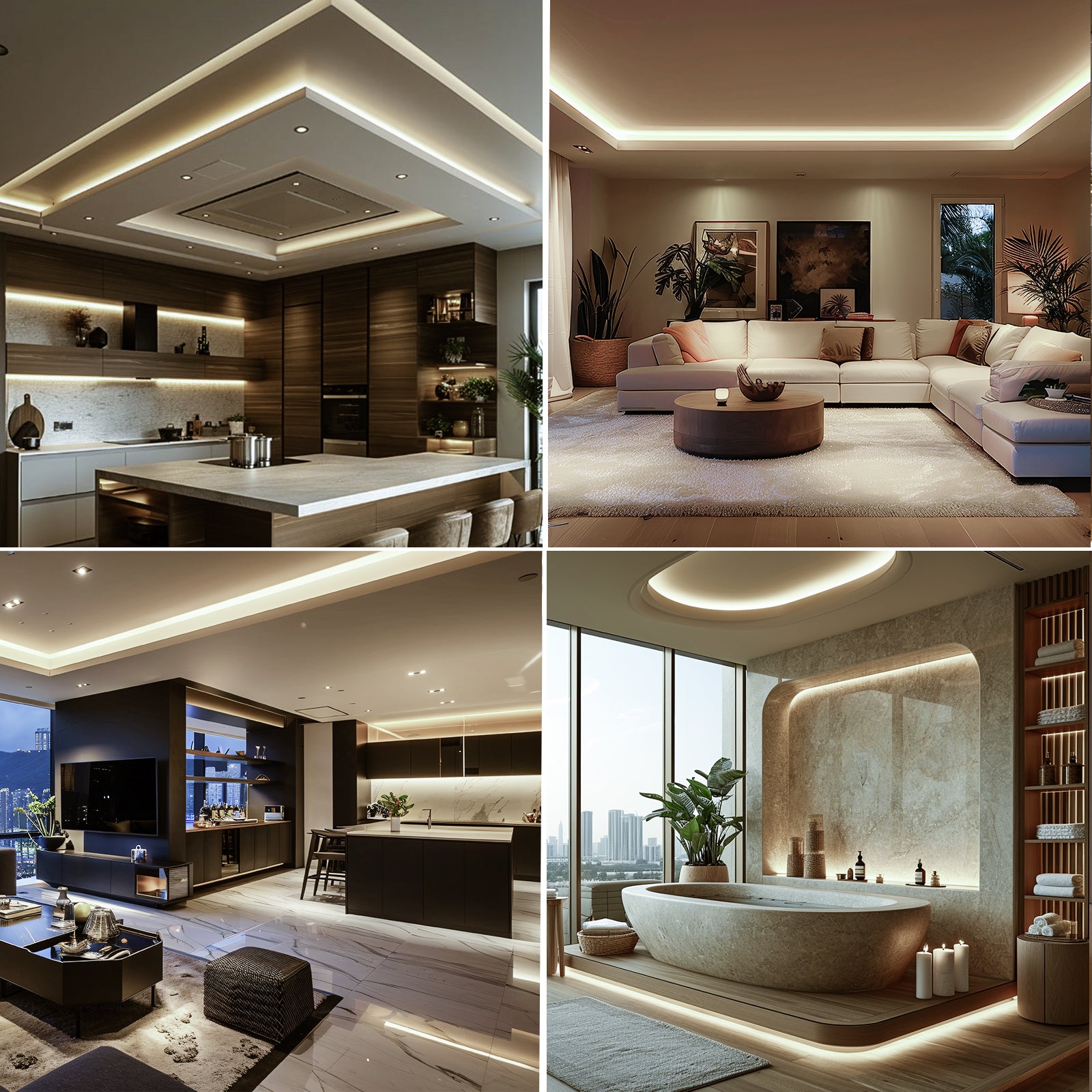 COB LED Strip Light 24V, 5W/M, 320 LEDs/M, 4000K Cool White, 2300 Lumens, 5M Flexible Tape, IP20