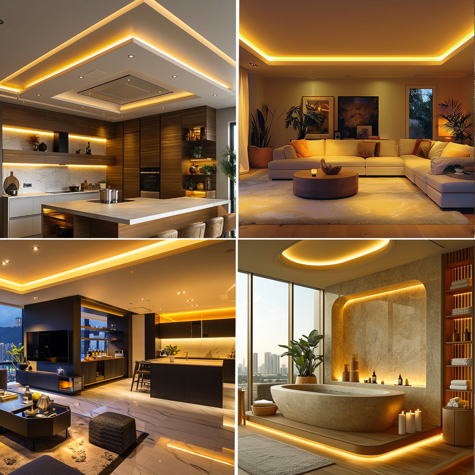 COB LED Strip Light 24V, 5W/M, 320 LEDs/M, 3000K Warm White, 2300 Lumens, 5M Flexible Tape, IP20