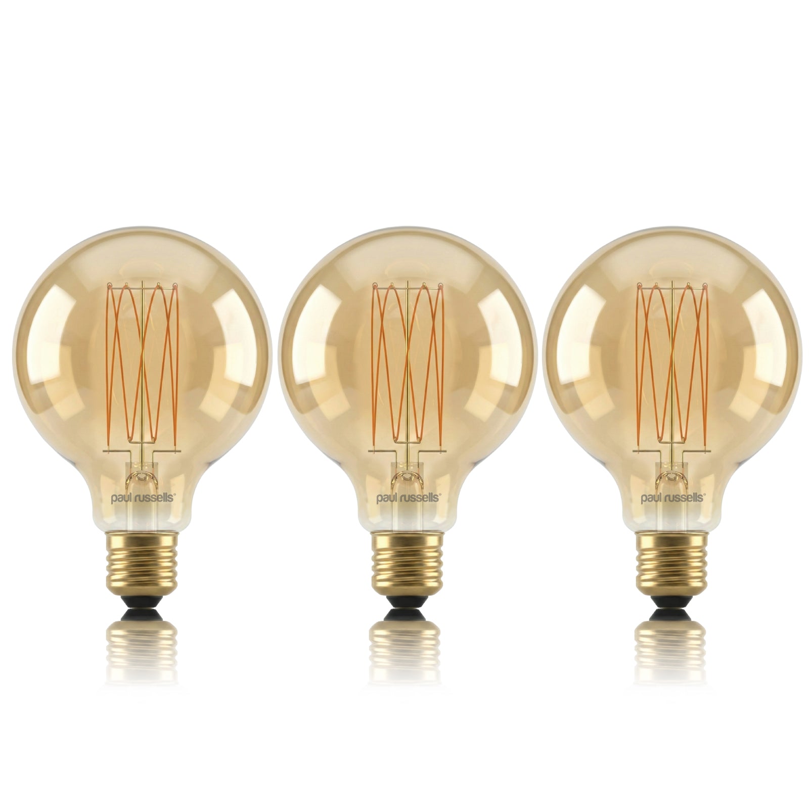 7W LED G95, E27, 600lm, Dimmable, 2200K (3 Pack)