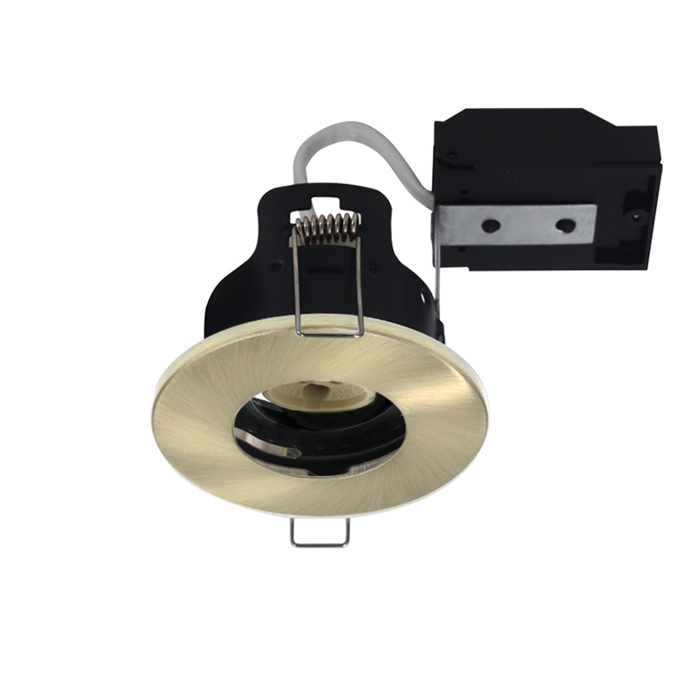 LED Fire Rated Downlights, IP20, Antique Brass Bezel, Without Bulb