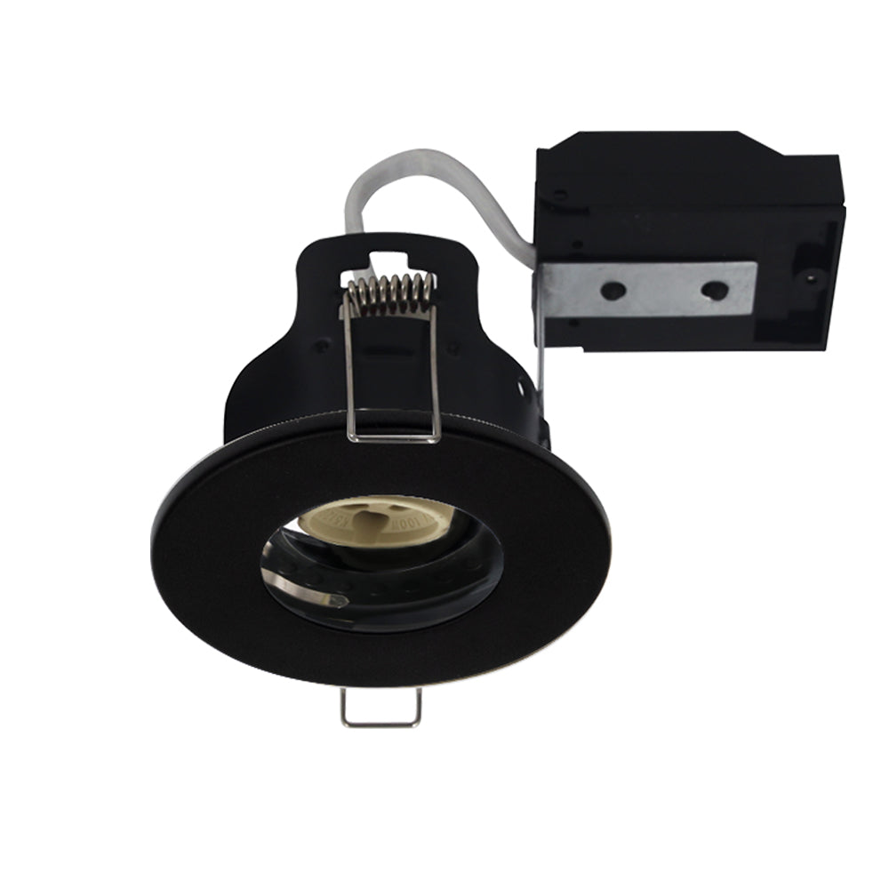 LED Fire Rated Downlights, IP20, Black Bezel, Without Bulb