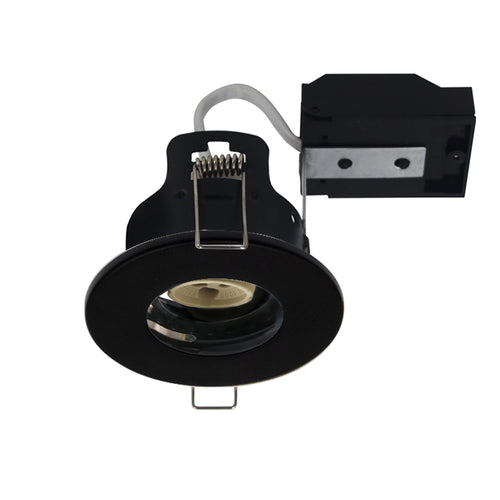 LED Fire Rated Downlights, IP20, Black Bezel, Without Bulb