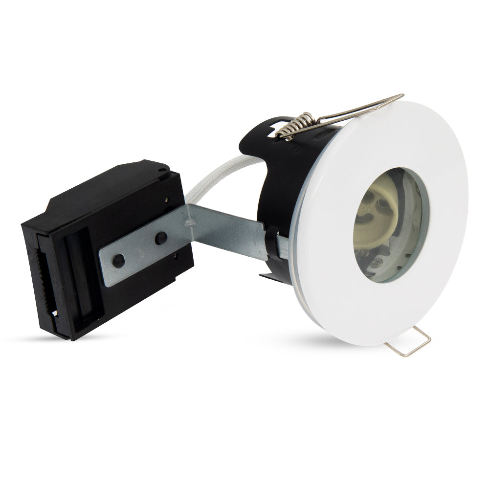 LED Fire Rated Downlights, IP65, White Bezel, Without Bulb
