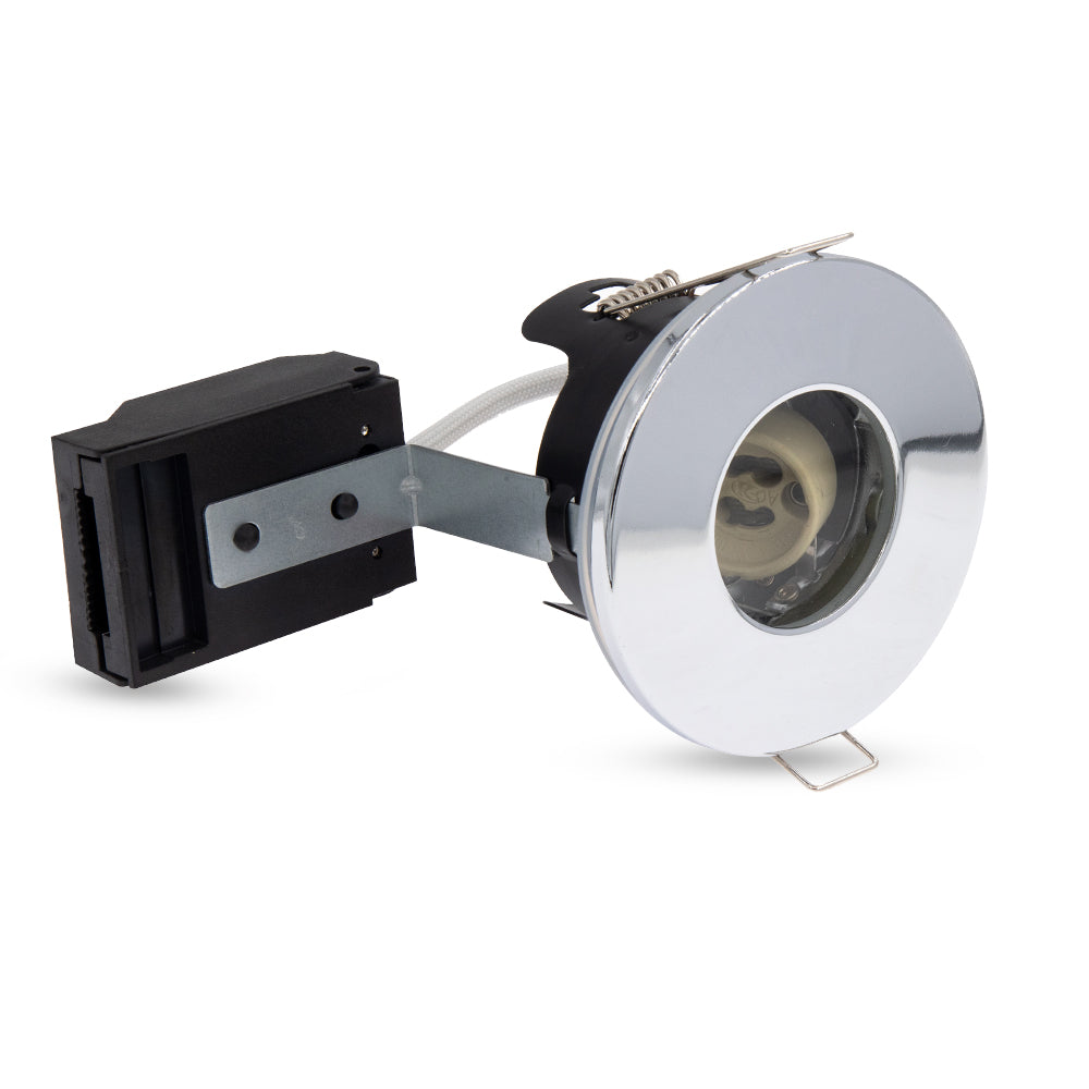 LED Fire Rated Downlights, IP65, Polished Chrome Bezel, Without Bulb