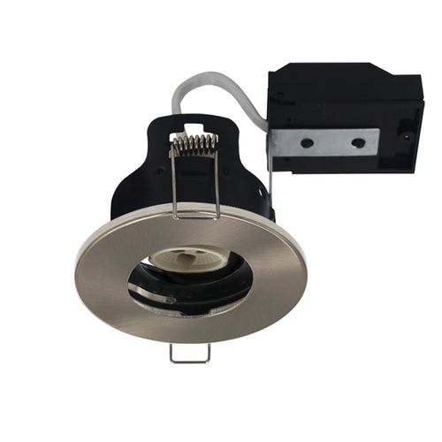 LED Fire Rated Downlights, IP20, Satin Nickel Bezel, Without Bulb
