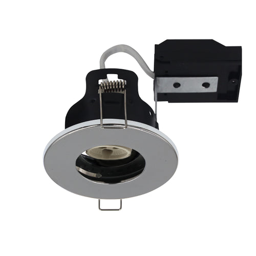 LED Fire Rated Downlights, IP20, Polished Chrome Bezel, Without Bulb