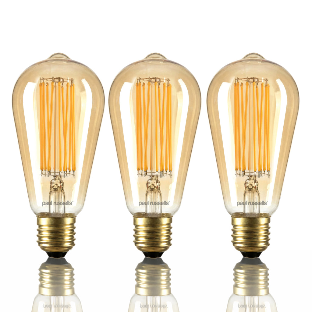 4.5W LED ST64, E27, 380lm, Dimmable, 2200K (3 Pack)
