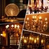 LED Filament Candle 4.5W=35W Extra Warm White Amber 2200K ES E27 Edison Screw Bulbs12