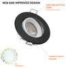 Paul Russells 4.8W LED Non Fire Rated Downlight Tiltable, Warm White 3000K, IP44, Bezel Black6