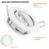 Paul Russells 4.8W LED Non Fire Rated Downlight Tiltable, Warm White 3000K, IP44, Bezel White6