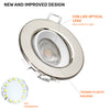 Paul Russells 4.8W LED Non Fire Rated Downlight Tiltable, Warm White 3000K, IP44, Bezel Brush Nickel6