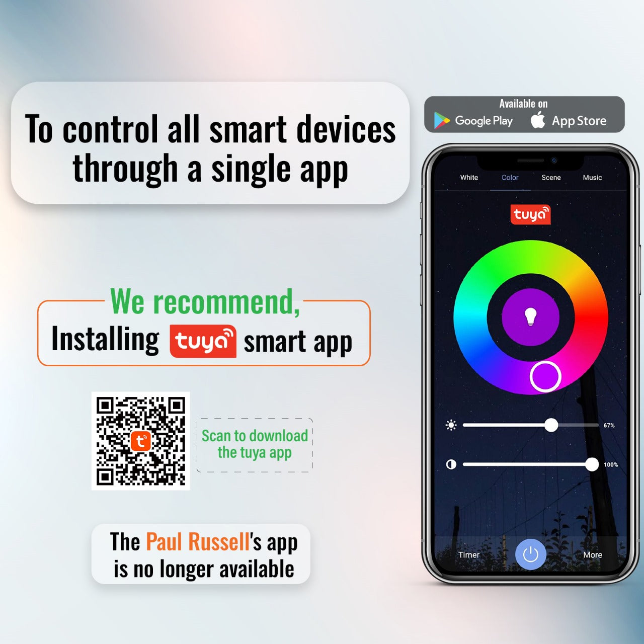 Smart Wireless Socket Plug works with Amazon Alexa/Google/Siri paul russells App Runs on 2. 4GHz WiFi Router/Bluetooth Remote Control, No Hub Required, Timer Switch, Home Devices