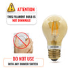 LED Filament GLS 4.5W=35W Extra Warm White Amber 2200K ES E27 Edison Screw Cap Bulbs4