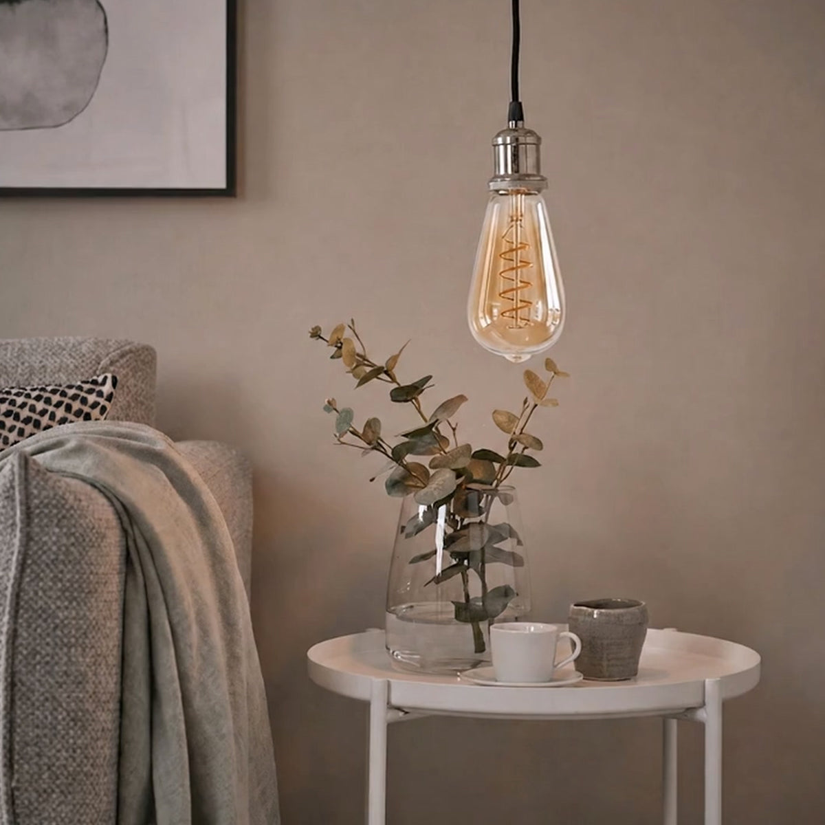 LED Filament Spiral ST64 4W=25w Extra Warm White (AMBER) ES E27 Edison Screw Decorative Bulbs