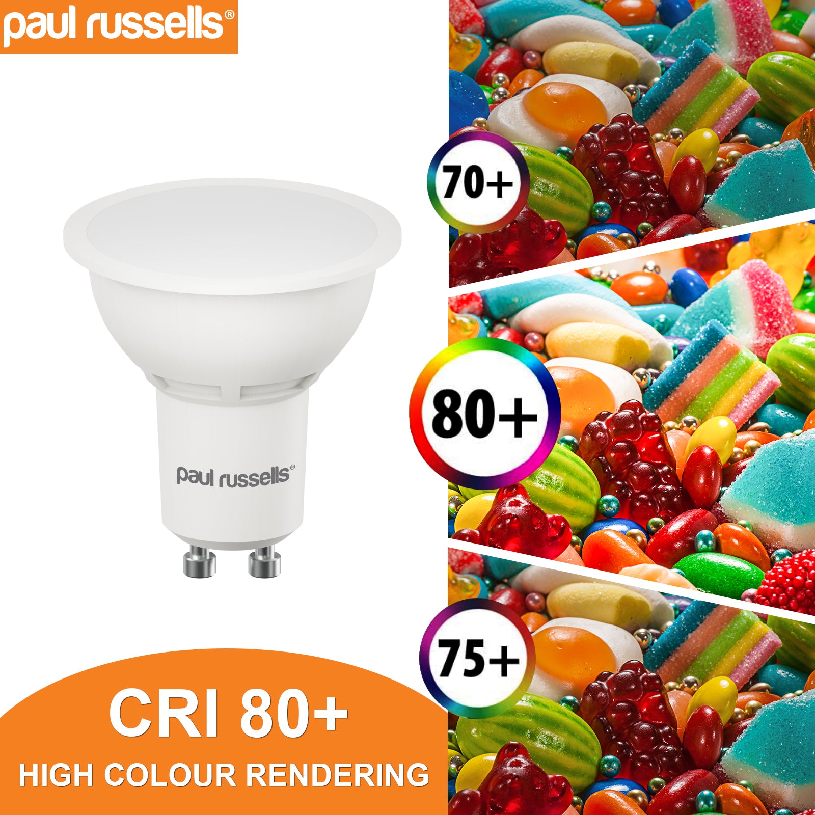 LED Frosted GU10 4W=40W Day Light 6500K Downlight [10 Bulbs]